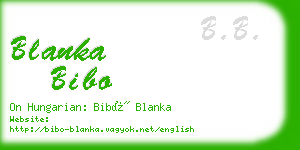 blanka bibo business card